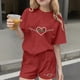 thumbnail image 1 of Conjuntos de blusas y camisas de cuello redondo y manga corta para niños Conjunto de dos piezas de blusas de cuello redondo y manga corta con estampado del Día de San Patricio para niños Niños poliést, 1 of 6