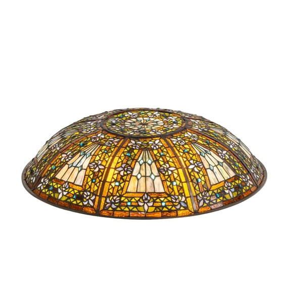 Meyda Tiffany 19806 Fleur-De-Lis 6" Tall Lamp Shade - Antique Copper / Timeless Bronze