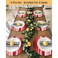 thumbnail image 4 of 15 Inch Round Placemats Set of 6, Red Ombre Non Slip Heat Insulation PP Table Mats, Modern Abstract Art Farmhouse Washable Place Mats for Kitchen Dining Party Table Decor, 4 of 7