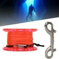thumbnail image 4 of Diving Spool, Polyester Fiber Rope Swivel Joint Finger Reel High Strength with Stainless Steel Clip for Underwater Cave Wreck Exploration White Reel,Red Reel, 4 of 8