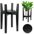 thumbnail image 1 of Adjustable Plant Stand with Tray Indoor Wood Plant Stand Fit ‘‘ to ‘‘ Planter Mid Century Modern Flower Pot Holder Rack(Plant and Pot Not Included) Walnut, 1 of 6