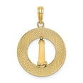 thumbnail image 4 of FB Jewels 14K Yellow Gold Pentwater Mi Round Frame with Lighthouse Center Pendant, 4 of 4