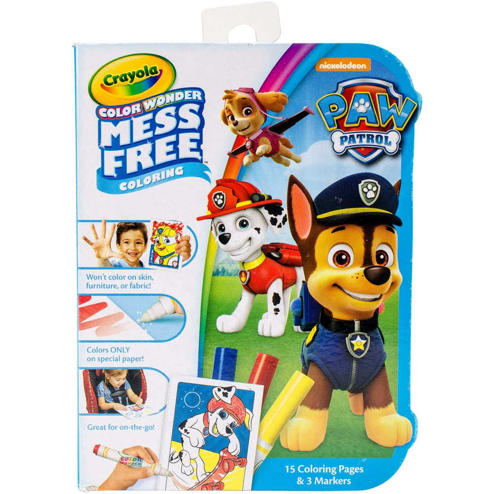 Crayola Color Wonder Paw Patrol Mess Free Coloring Kit, 18 Pieces ...