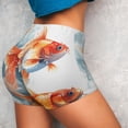 thumbnail image 4 of Disketp Three Goldfish Watercolor Splash for Scrunch Butt Workout Shorts Women Seamless Soft Smooth Gym Yoga Scrunch Active Shorts-X-Large, 4 of 8
