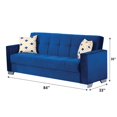 thumbnail image 3 of Beyan Signature Vermont 84" Fabric Convertible Sleeper Sofa in Navy Blue, 3 of 3