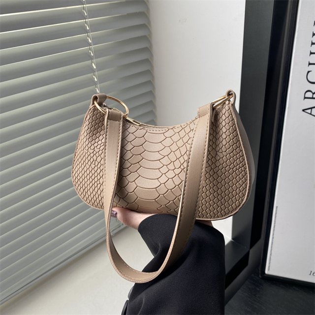 Bolso Moderna Handbag Crescent Shoulse Fashion Axilas Mujeres Pu Shoulder Gran Capacidad Sólido Color Top Bolete