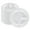 White, variant on Chef 101 Round White Plastic Plate - 3 Compartments, Microwavable - 10 1/4" x 10 1/4" x 1" - 100 count box