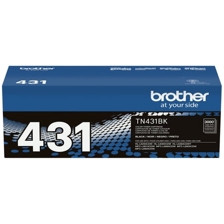 brother genuine tn431bk standard yield printer toner cartridge, black