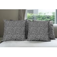 thumbnail image 6 of Ambesonne Grey Throw Pillow Cover 4 Pack, Fern Leaves Flowers, 24", Black and Grey, 6 of 7
