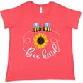 thumbnail image 3 of Inktastic Bee Kind Bees and Sunflower Women's Plus Size T-Shirt, 3 of 5