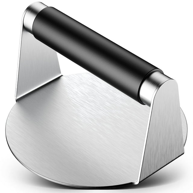 Burger Press Pisol Smash, acero inoxidable, 5.5 pulgadas, antiadherente