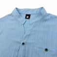 thumbnail image 5 of DayScoop Short Sleeve T-Shirts for Men Fashion T Shirt Summer Casual Solid Color Stand Up Collar Button Pocket Breathable Beach Tees Top, 5 of 6
