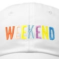 thumbnail image 2 of DALIX Weekend Baseball Cap Embroidered Hat in White, 2 of 6