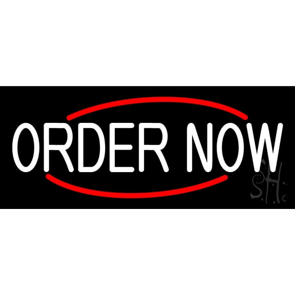 Order Now LED Neon Sign 10 x 24 - inches, Clear Edge Cut Acrylic Backing, with Dimmer - Bright and Premium built indoor LED Neon Sign for Bar decor.