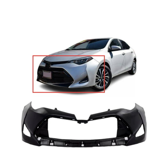 DCP Front Bumper Cover for 2017-2019 Toyota Corolla L LE XLE CE 5211903907 TO1000423