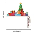 thumbnail image 3 of Adornos navideños, adornos navideños, pegatina estereoscópica de esquina de puerta de madera con forma de carro de ciervos de Papá Noel, marco de puerta, pegatina decorativa de pared para festival, pl, 3 of 4
