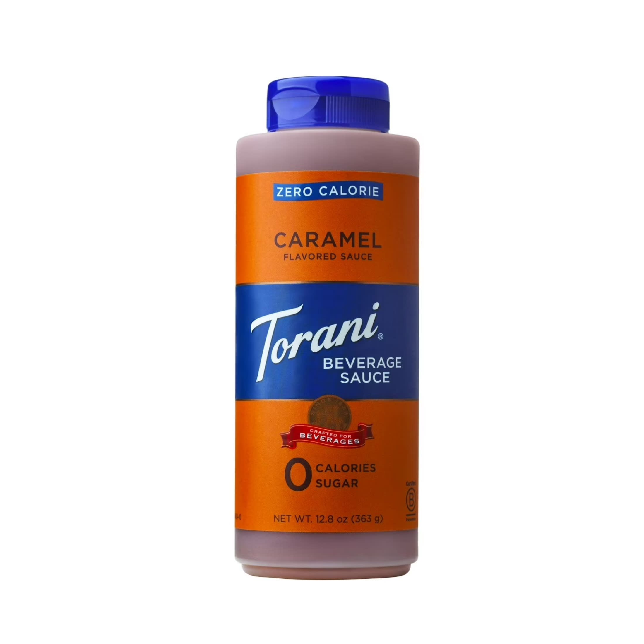 (4 pack) Torani Zero Calorie Caramel Sauce, 12.8 oz