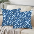 thumbnail image 3 of Blue Cream Dots Pillow Covers 16x16 Inch Set of 2 Boho Design Polka Dot Throw Pillows Modern Trendy Print Outdoor Decorative Pillowcase Square Cushion Cases Decor for Sofa Couch Bed, 3 of 6