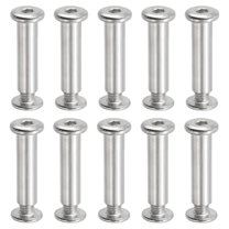 Uxcell Hex Chicago Screws Binding Screw Posts Connecting Bolt Nuts for Scrapbook Leather Belt Album Repair M6 x 30 mm 20