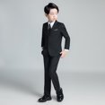 thumbnail image 7 of Lycody Boys Suit for Kids Tuxedo Wedding Ring Bearer Outfit Boy Formal Suits 5 Piece Slim Fit Dresswear Suit Set, 7 of 7