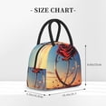 thumbnail image 2 of Daiia Sunset Rose Elegance Pattern Lunch Bag , Insulated Lunch Box, Small Leakproof Cooler Food Lunch Containers Reusable High Capacity Lunch Tote Bags-One Size, 2 of 6