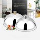 thumbnail image 3 of Stainless Steel Cloche Food Cover Dome Serving Plate Dish Dining Dinner for Home Kitchen Restaurant Cafe, 3 of 4