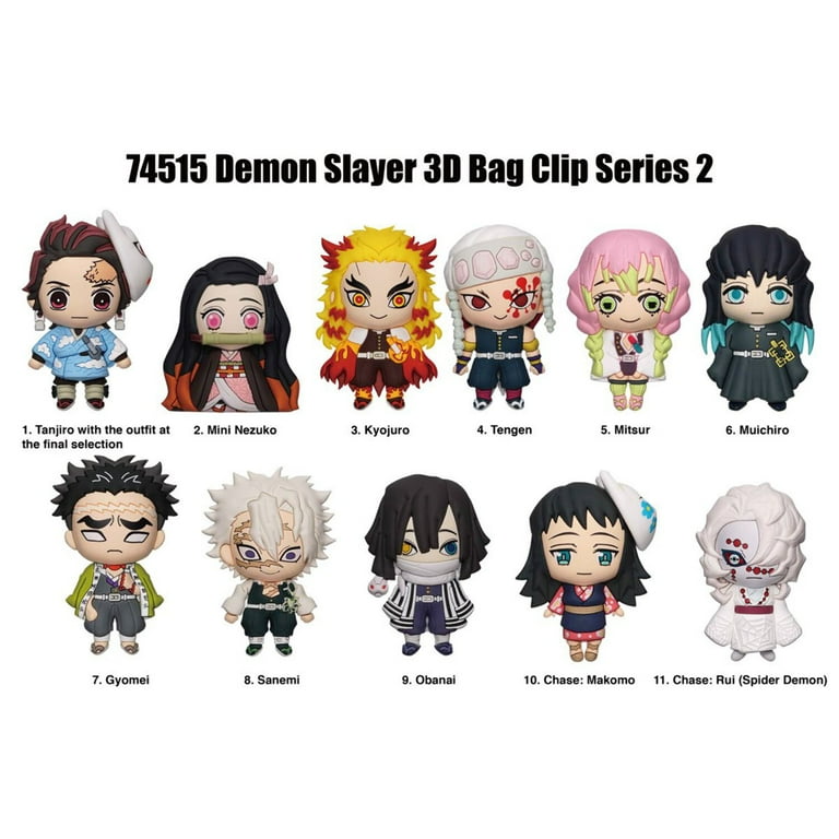 Monogram Demon Slayer Series 2 - 3D Foam Bag Clip Keychain, Anime