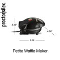 thumbnail image 2 of Proctor Silex Mini Waffle Maker, Rejillas Antiadherentes, Hace Waffles Redondos de 4", Negro, 26100, 2 of 5