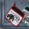 thumbnail image 6 of Twisted Wares Funny Potholder with Saying, "It's Not a Party Until Someone's Wiener Comes Out", Cotton Canvas, 9 inch, Oven Mitt, Kitchen Gift for Adults, 6 of 8