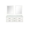 thumbnail image 3 of Castor 60 in W White Double Bath Vanity, Carrara Marble Top, and 28 in Mirrors, 3 of 10