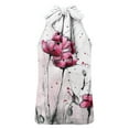 thumbnail image 6 of USSUMA Womens Summer Tops Halter Neck Flowy Tank T-Shirts for Women Trendy Butterfly Print Womens Blouses and Tops Dressy Sleeveless High Neck Tunic Plus Size Shirts for Women, 6 of 6