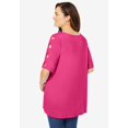 thumbnail image 2 of Woman Within Plus Size Cut-Out Sleeve Tunic, 2 of 6