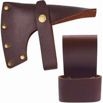 1pc Leather Axe Sheath Hatchet Cover Protector Camping Accessories Coconut Brown 110~150x73~108x10~15mm