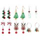 thumbnail image 2 of Serie navideña Pendientes de cabeza de ciervo con campana Pendientes de árbol de Navidad Joyas de cuerno, 2 of 5