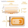 thumbnail image 3 of Bañera Para Bebés Plegable Tina De Baño Con Termometro Digital Portatil Viaje Amarillo, 3 of 8