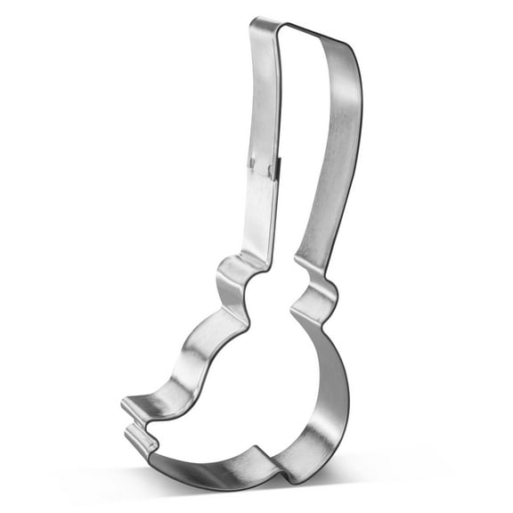 Halloween Witch Broom Cookie Cutter 5 in B1503 - Foose Cookie Cutters - USA Tin Plated Steel