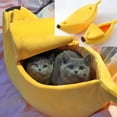 thumbnail image 3 of Créatif Forme Banane Chien Chats Nid Doux Hiver Chiot Chaton Chaud Maison Lit, 3 of 10