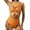 Orange, variant on Babysbule Swimsuits for Women Women Bikini Printing Hollow Out Two-Piece Swimwear Swimsuit Beachwear Set