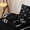 thumbnail image 6 of Homewish Vintage Boho Cowboy Zipper Queen Comforter Set with Fitted Sheet and 2 Pillowcases,Desert Plant Cactus Zipper Bedding Set,Black White,Black Reversible,4pcs, 6 of 8