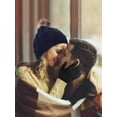 thumbnail image 3 of ‎TACYKIBD Women Winter Knitted Beanie Hat Glove Set Faux Fur Pom Slouchy Hat and Full Finger Knitted Gloves, 3 of 7