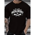 thumbnail image 1 of Camiseta de algodón de manga corta con estampado gráfico "I'M Your Huckleberry" para hombre y mujer, ideal para parejas, con cuello redondo, ajuste cómodo, ultrasuave, transpirable y absorbente., 1 of 7