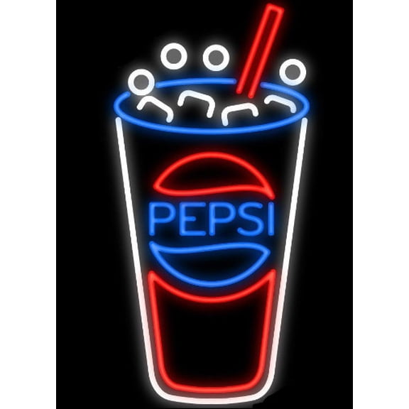 Queen Sense 20"x15" Custom Pepsis Cola Drink Cup Neon Sign Man Cave Beer Pub Bar Artwork Handmade Wall Decor Gift Neon Light 120PCDC