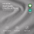 thumbnail image 6 of Bare Home Organic Percale Sheet Set - 100% Organic Cotton - Twin, Light Gray, 6 of 10