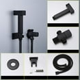 Black Handheld Bidet Sprayer for Toilet, Wall Mounted Bathroom Cloth
