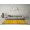 thumbnail image 3 of Ahgly Company Machine Washable Indoor Rectangle Abstract Yellow Contemporary Area Rugs, 8' x 10', 3 of 4