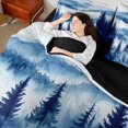thumbnail image 4 of Homewish Natural Botanical 7-Piece Twin Bedding Sets,Tropical Pine Tree Bedding Comforter Set,Blue White Sheet Sets For Adults,Microfiber Bedroom Decor Reversible, 4 of 8