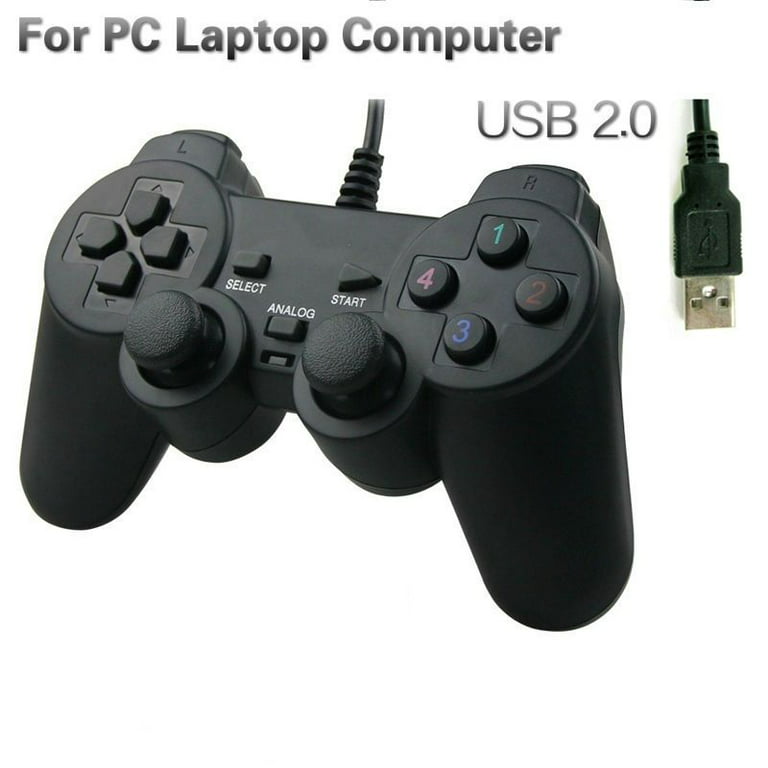 realidad Arco iris Mencionar CableVantage new USB 10 KEYS SHOCK2 CONTROLLER PC GAME PAD - Walmart.com