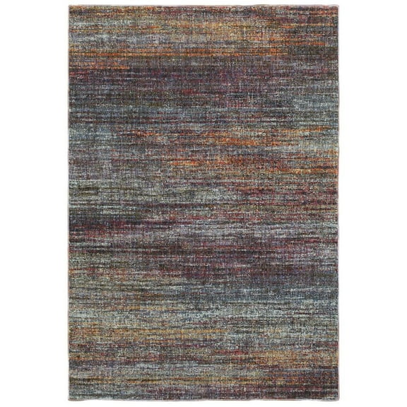 Oriental Weavers Atlas Area Rug - 8037B - 6'7" x 9'6" - in Multicolor - Modern Abstract Style, Stain Resistant, Family and Pet Friendly , Dining, Living Room Rug