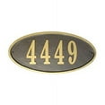 thumbnail image 2 of Claremont Oval Cast Aluminum Bronze With Gold Border Address Plaque, 2 of 3