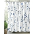 thumbnail image 2 of Shower Curtains Blue Spring Flowers Leaf Bath Curtain Cartoon Plant Waterproof Bathroom Shower Curtain Set with Hooks Decoration 72 x 84 Inches, 2 of 7